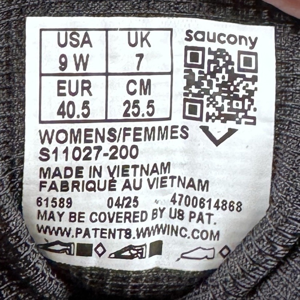 Saucony Hurricane 25 Womens 9 Wide Black Athletic Road Running Shoes S11027-200 - Picture 12 of 12
